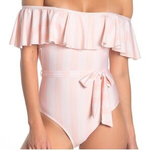 SPLENDID Long Lines Off the Shoulder Swimsuit- New w/ Tags! Retail: $110 -Size M